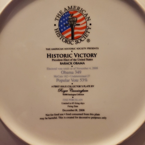 Barack Obama Change Has Come Commemorative Plate - Picture 4 of 8